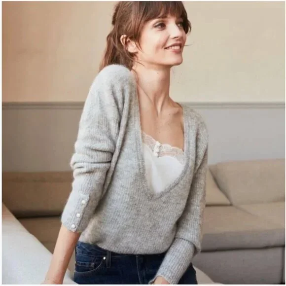 Sezane Gray Sweater - Picture 13 of 14